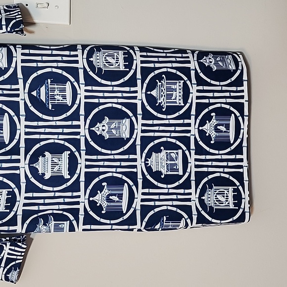 Gretchen Scott Ruffle Caged Caged Blue White Dress Size XS - Picture 3 of 9